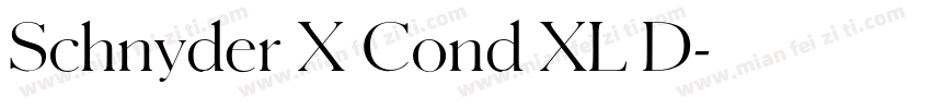 Schnyder X Cond XL D字体转换